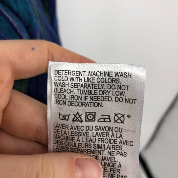 Roxy blue purple green striped halter cross back mini dress - Picture 7 of 13